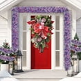 thumbnail image 6 of Large Christmas Swags Wreath for Front Door - Artificial Pine Branch Wreath with Red Berry Bow for Outdoor Indoor Xmas Decor, Classic Holiday Collection, 6 of 7