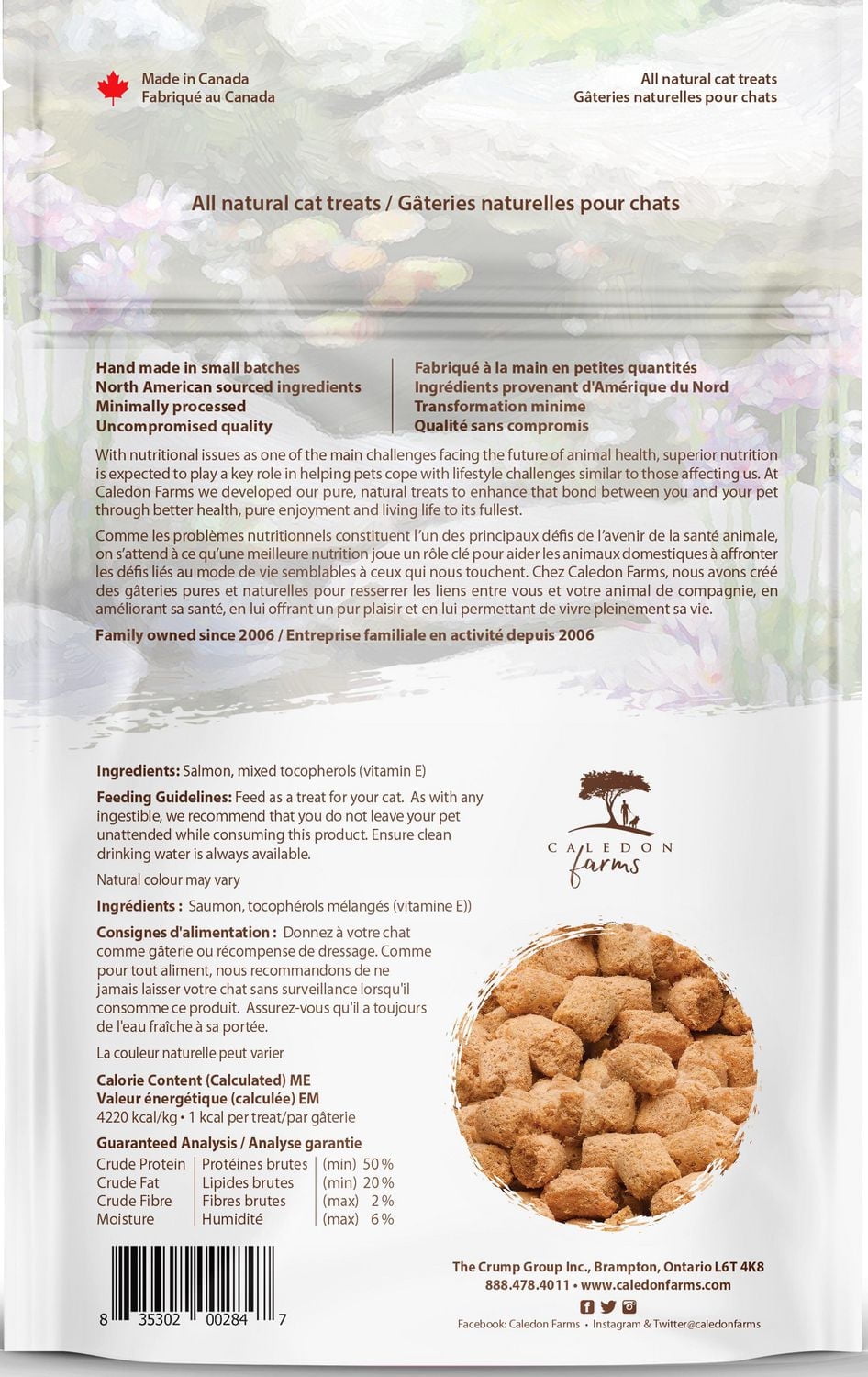 Caledon Farms all Natural Simply Salmon Cat Treats 28g