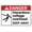 Warning Sign 3, variant on Danger Hazardous Voltage Overhead Keep Away Bilingual Spanish Sign - 8"x12" Outdoor Metal Sign for Business Workplace Office Home