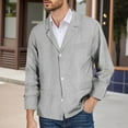 thumbnail image 2 of sususu Winter Blazer for Men,Gray Suit for Men,Linen Suit Jacket Lightweight Smart Casual Sport Coat for Spring and Summer Wear With Breathable Comfort Design, 2 of 5