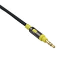 thumbnail image 6 of Auto Drive Universal 3.5mm Auxlilary Audio Cable,4ft Long,Black Color with Yellow Aluminum Housing, AD19AUX04, 6 of 8