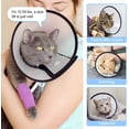 thumbnail image 5 of Depets Adjustable Recovery Pet Cone E-Collar for Cats Puppy Rabbit, Plastic Elizabeth Protective Collar Wound Healing Practical Neck Cover, Neck Girth 4.3 in, 5 of 5