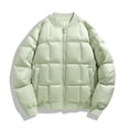 thumbnail image 1 of Lovzfmll Men's Quilted Jacket Stand Collar Zip Up Lightweight Puffer Green, 3XL, 1 of 7