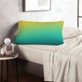 thumbnail image 6 of Naloa Teal To Yellow Gradient Pillowcase, Throw Pillowcase, Wrinkle-Free, Stain-Resistant with Hidden Zipper for Bedroom Sofa-16"x24", 6 of 6