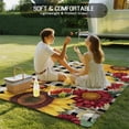 thumbnail image 5 of Fsddascl Sunflower Black Check Outdoor Rug for Patio/Deck/Porch, Non-Slip Large Area Rug 4 x 6 Ft, Farmhouse Flowers Butterfly Indoor Outdoor Rugs Washable Area Rugs, Reversible Camping Rug Carpet, 5 of 5