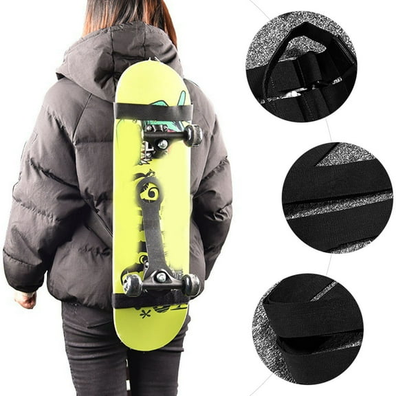 WRISTBIQUE 1-Pack Skateboard Shoulder Carry Strap for Easy Transport of Snowboards and Skateboards, and Comfortable