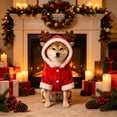 thumbnail image 2 of Christmas Pet Costume for Small Medium Dogs and Cats, Holiday Hoodie Outfit with 3D Print, Adjustable Drawstring, Stretch Fabric Party Dress Up, Multiple Sizes, Easy On and Off, 2 of 7