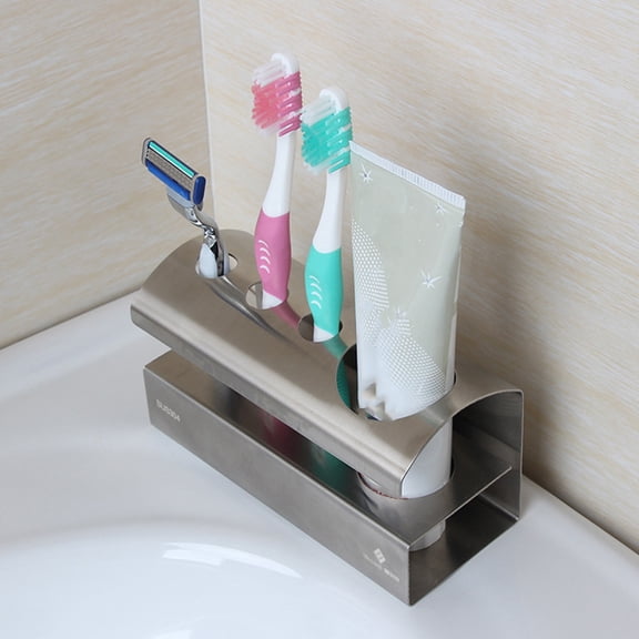 HEANUJJ Stainless Steel Wall Mounted Toothbrush Holder for Bathroom, Bathroom Accessories Set, 1 Piece