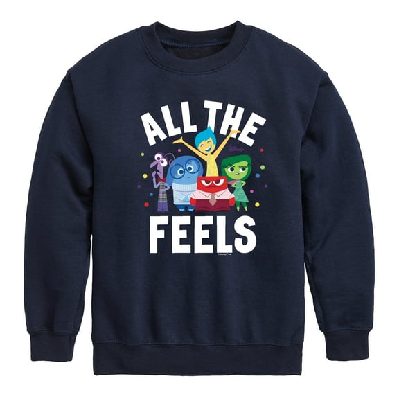 Inside Out - All The Feels - Toddler And Youth Crewneck Fleece Sweatshirt