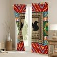 thumbnail image 3 of Tribal Curtains Cute Squirrel 30%-50% Blackout Curtains for Bedroom Living Room Dorm Farmhouse Old Barn Door Western Darkening Curtains Geometric Bear Paw Print Window Treatments 42"X90", 3 of 5