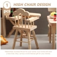 thumbnail image 2 of KAKOWELY Modelo de silla alta, mini casa, silla de bebé, accesorio de madera, adorno de silla alta para bebé, 2 of 4