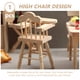 thumbnail image 2 of KAKOWELY Modelo de silla alta, mini casa, silla de bebé, accesorio de madera, adorno de silla alta para bebé, 2 of 4
