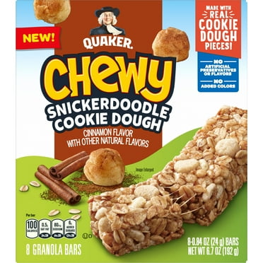 Quaker Chewy Granola Bars, Snickerdoodle, 0.84 oz, 8 Count