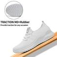 thumbnail image 4 of HOBIBEAR Running Shoes Women Arch Support Workout Sneakers Lace up Tennis Shoes White US 8.5, 4 of 6