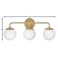 thumbnail image 5 of 85003LCB Lark Julep - 3 Light Bath Vanity In Modern Style-10 Inches Tall and 24 Inches Wide-Lacquered Brass Finish, 5 of 12