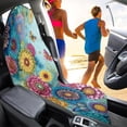 thumbnail image 3 of Garronmavis Water-Resistant Front Car Seat Towel Cover Breathable Non-Slip Stretchable Universal Fit for Post Workout Travel Fits Cars SUV Trucks Sedan Van Butterfly Floral, 3 of 8