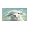 thumbnail image 4 of Cute Lamb Blow The Bubbles Plush Carpet Non Slip Runner Rug Absorbent Bath Mat 39" x 20", 4 of 8