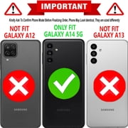 Starshop Samsung Galaxy A14 5G case, With Tempered Glass Protector, Shockproof Clear Case