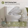 thumbnail image 3 of HOROW One Piece Elongated Toilet with Dual Flush, 1.28 GPF, 10" Rough-In, Soft Closing Seat for Bathroom, 3 of 9