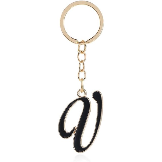 Letter Keychain,26 Letters A-Z Decorative Letter Keychain,Name Keychain for Women Girls Men Teenager Gift