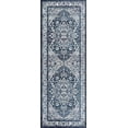thumbnail image 3 of Hauteloom Monaco Collection Hallway, Kitchen Oriental Runner Rug - Traditional Look Carpet - Vintage Distressed - Blue, Navy, Gray, White - 2'7" x 7'3", 3 of 17