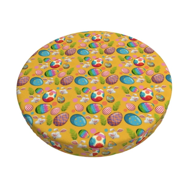 Balery Easter Fundas de asiento para taburete de bar redondo de tela de terciopelo ajustables que protegen de arañazos y manchas para sillas de 14 a 17 pulgadas.-13 inch