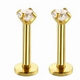 thumbnail image 2 of 18G Earring Lip Ring Zircon Helix Tragus Piercing Cartilage Stud Body Jewelry, 2 of 5