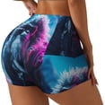 thumbnail image 2 of Fotbe Hip-Hop Glasses Gorilla Seamless Shorts, Womens Workout Shorts High Waist Stretch Booty Short for Gym/Yoga/Running/Biking-Small, 2 of 9