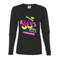 thumbnail image 3 of Totally 80's Forever Vintage Womens Graphic Long Sleeve T-Shirt, Black, Medium, 3 of 5