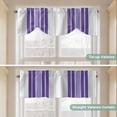 thumbnail image 5 of Purple Gray Stripes Tie Up Valance Curtains for Windows, Kitchen Curtains Window Treatments, Modern Simple Abstract Vertical Lines Short Window Shades Valances for Bedroom Bathroom Cafe 42"x18", 5 of 8