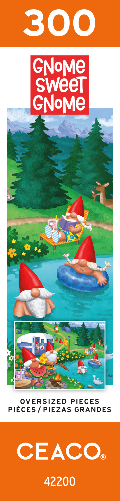 300PC Gnomes Summer Fun Jigsaw Puzzle