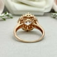 thumbnail image 6 of HeartsAndYou 2.2ct Engagement Ring for Women Round Cut Moissanite Ballerina Sunburst 18k Rose Gold over Silver, 6 of 8