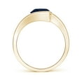 thumbnail image 2 of ANGARA Natural Semi Bezel-Set Solitaire 2.2 ct Blue Sapphire Bypass Ring in 14K Yellow Gold for Women (Size-8mm) | September Birthstone, Anniversary, Jewelry Gift for Women | Natural Sapphire Ring, 2 of 10