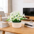 thumbnail image 4 of Artificial Flower Decorationfake Flower Bouquet With Vase Lowmaintenance Desktop Ornament For Bedroombathroomwedding And Party Decoration, 4 of 6