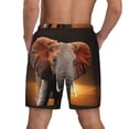 thumbnail image 4 of Gaeub Elephant Sunset in Kenya Mens Swim Trunks Stretch Beach Shorts Quick Dry for Men Swim Shorts Swimwear with Pockets- 3X-Large, 4 of 9
