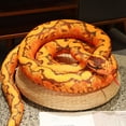 thumbnail image 3 of 100-300cm Artificial Python Plush Toy Long Snake Yellow Orange Green Python Plush Toy Decorate The House Holiday Decorations, 3 of 5
