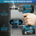 thumbnail image 6 of DURFICST 1000N.m Cordless Impact Wrench, 1/2" High Torque, 2x 4.0AH Battery, 4 Sockets & 2 Extension Rods, Single Pack, 6 of 7