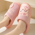 thumbnail image 3 of Mostsola Pairable Slipper for Women Men Cute Cat Embroidery Bedroom House Slippers Slip on Shoes, 3 of 3