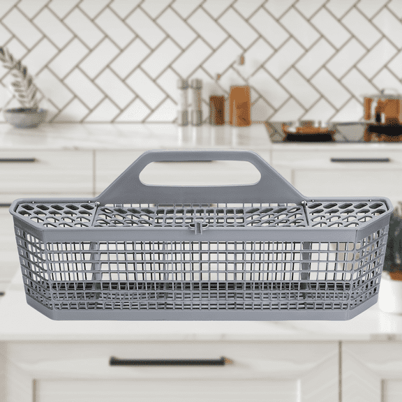 Universal Dishwasher Cutlery Basket Replacement WD28X10128 Dishwasher Utensil Silverware Basket, Compatible with Part No. AH959351, EA959351, PS959351, WD28X10127, WD28X10132