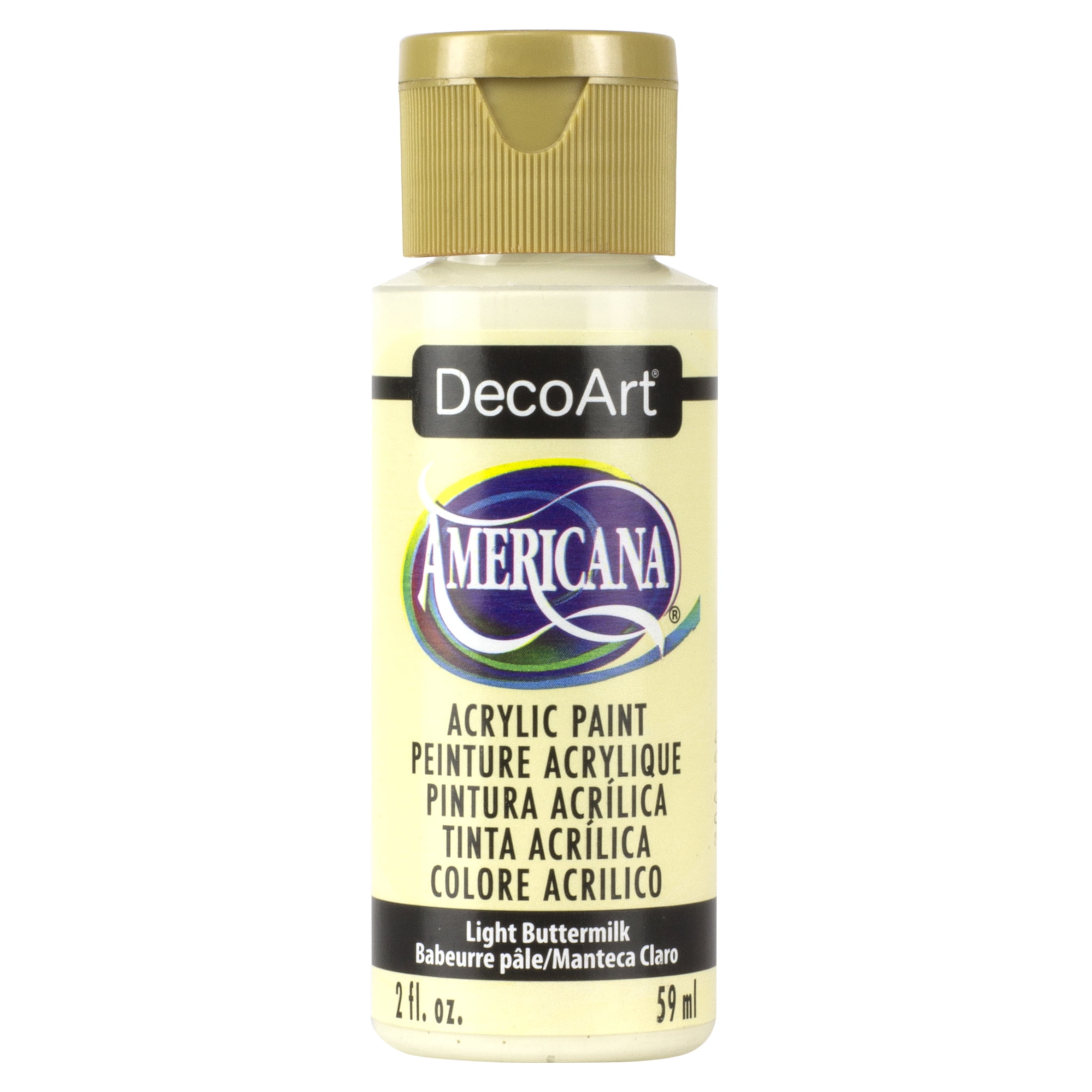 DecoArt Americana Acrylic Matte Paint, 2 oz, Light Buttermilk