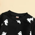 thumbnail image 6 of XIMIN Toddler Baby Girls Halloween Knit Sweater Crewneck Long Sleeve Letter Cartoon Prints Ghost Embroidery Pullover Birthday Tops Infant Cute Fall Winter Clothes, 6 of 8