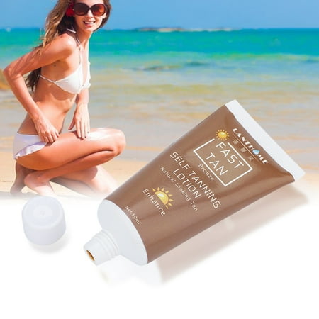 Yosoo Self Tanning Lotion,Self Tanning Lotion Bronze Self Sun Tan Enhance Day Tanning Cream Natural Bronzer Sunscreen Tan,Tanning