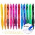 thumbnail image 3 of Retractable Erasable Gel Pens 0.5mm 12 Colors Premium Comfort Grip Drawing Office Planner, 3 of 7