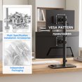thumbnail image 3 of ﻿ TAVR Furniture Dual Monitor Desk Mount Arm for 17-35 in Screens, Security Lock Freestanding Full-Motion Monitor Mount, 3 of 9