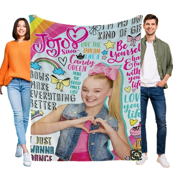 Throw Blanket for JoJo Siwa Bed Couch Home Decor Flannel Blanket for Kids Boys Girls Gifts Soft Warm 30x40 Inch