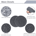 thumbnail image 3 of Coasters for Drinks, Handmade Braided Coaster Set Thicken Heat Insulation Coasters for Drinks Absorbent, 3 of 5
