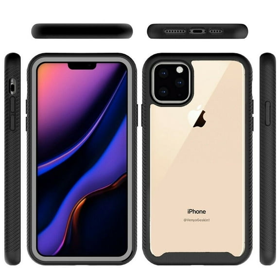 Kaleidio Case For iPhone 13 Pro Max (6.7") [Fusion-X] Hybrid TPU Bumper [Shockproof] Transparent Skin Cover [Clear/Black]