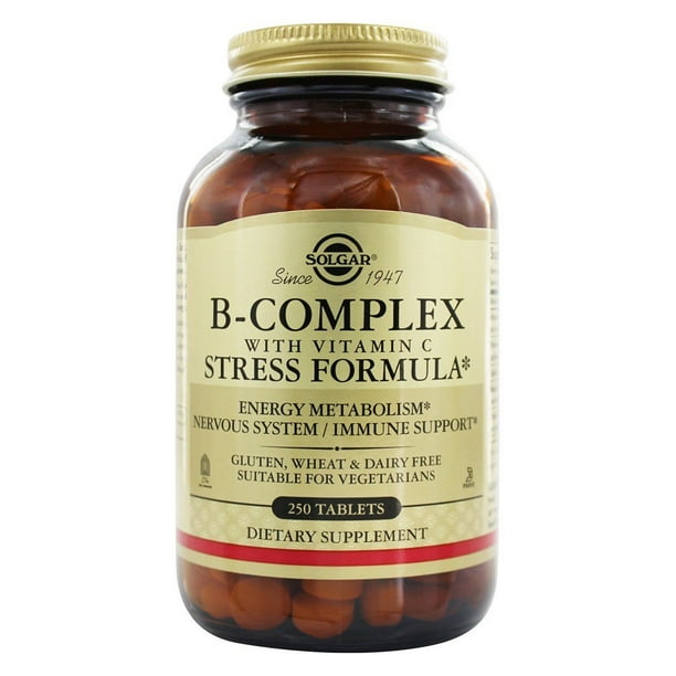 Solgar B Complex with Vitamin C Stress Formula 250 Tablets