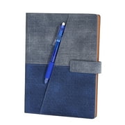 Angle View: Composition Notebooks for School Smart Reusable Notebook A5 Waterproof Erasable Smart Notebook Repeating Loose Leaf Diary Stone Paper Business Notebook 10Ml PP Navy
