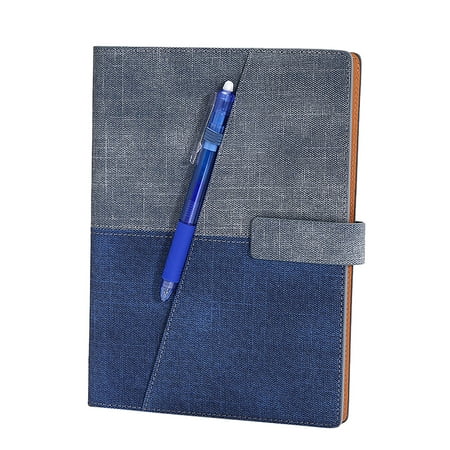 Composition Notebooks for School Smart Reusable Notebook A5 Waterproof Erasable Smart Notebook Repeating Loose Leaf Diary Stone Paper Business Notebook 10Ml PP Navy